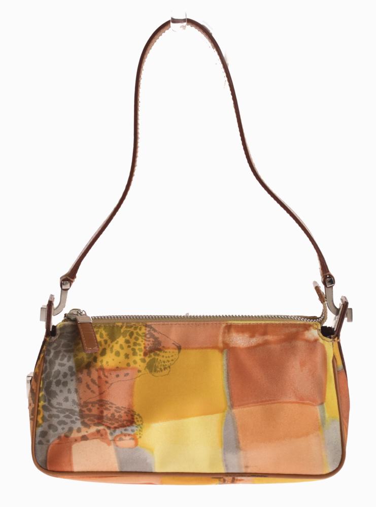 【中古】Salvatore Ferragamo サルバトーレ・フェラガモ ショルダーポーチ イエロー/オレンジ/グレー/ブラウン ポーチ
