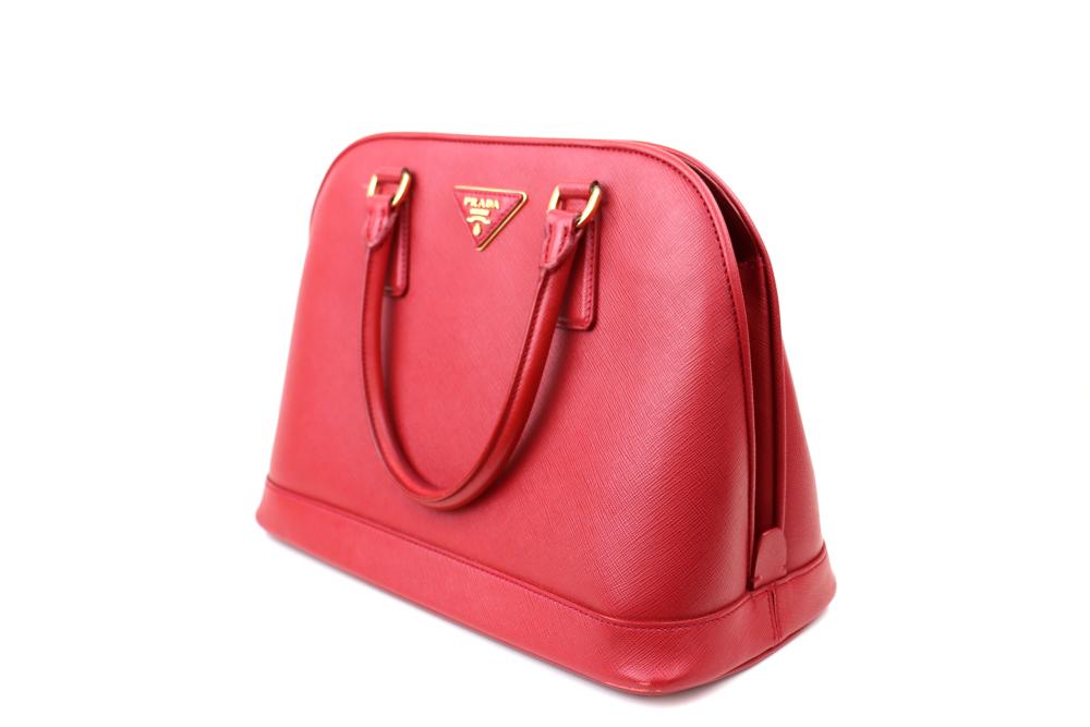 【中古】PRADA プラダ 2WAYハンドバッグ サフィアーノ BN2567 ハンドバッグ レッド|ブランド専門店ハーフプライス