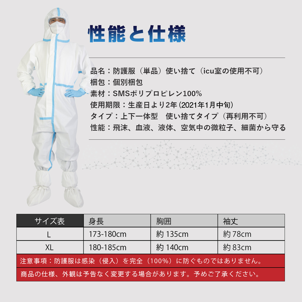 早い者勝ち シゲマツ 使い捨て化学防護服 １０着入り Ｌ MG1500-L