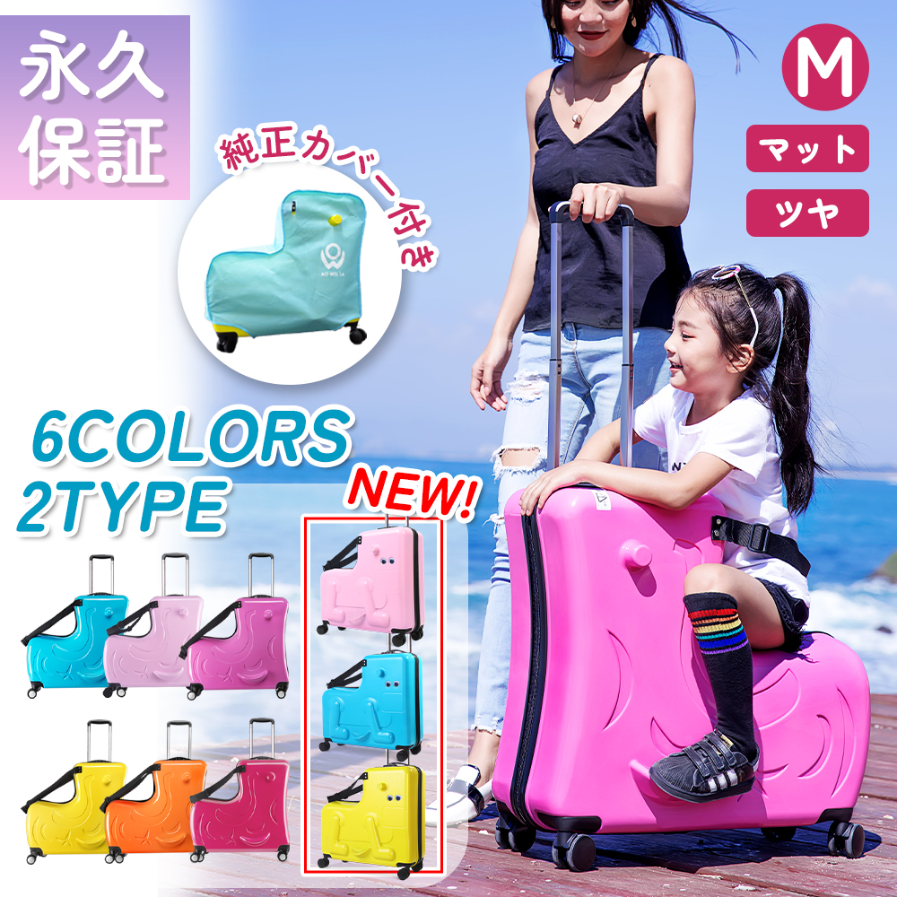 子どもが乗れるスーツケース21L 子どもが乗れるキャリーケース 旅行かばん 21L : エヌ