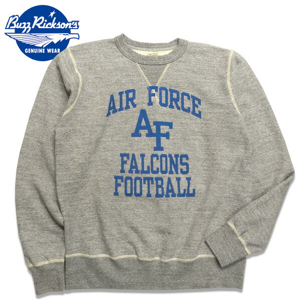 BUZZ RICKSON\u0027S（バズリクソンズ）SET-IN CREW SWAET SHIRTS AIR FORCE FALCOMS(プリントセットインクルースウェットシャツ ）BR69289【H.GRAY・ヘザーグレー】