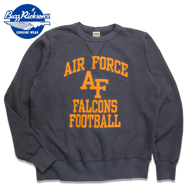 BUZZ RICKSON\u0027S（バズリクソンズ）SET-IN CREW SWAET SHIRTS AIR FORCE FALCOMS(プリントセットインクルースウェットシャツ ）BR69289【NAVY・米国海軍】