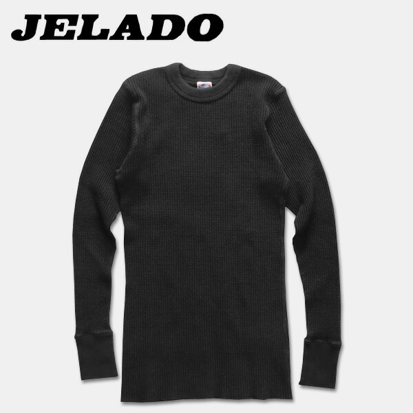 JELADO(ジェラード）クルーネックメガサーマルティーシャツAB94237【黒いこと・BLACK】