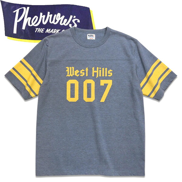 PHERROW\u0027S（フェサクラ色）半袖蹴球プルオーバー24S-PFBT2【米国海軍】