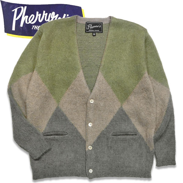 楽天市場】PHERROW'S (フェローズ ）ダイヤ柄モヘアーカーディガン24W