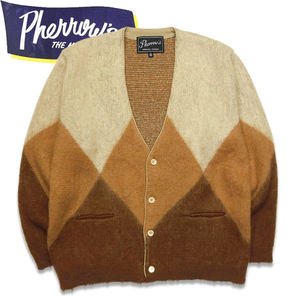 楽天市場】PHERROW'S (フェローズ ）無地モヘアーカーディガン
