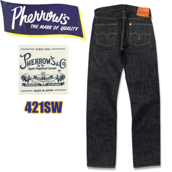 Pherrow\u0027s（フェサクラ色）オリジナルストレートデニム 421SW ズボン・パンツ-メンズファッション