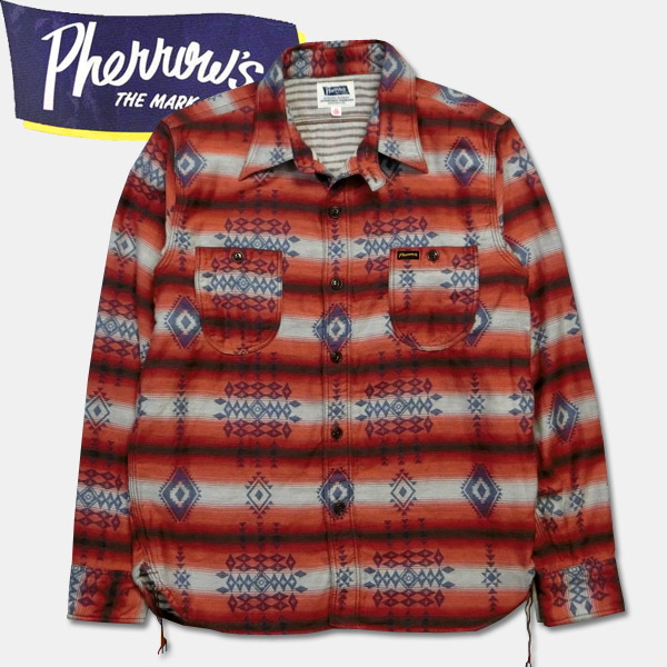 楽天市場】PHERROW'S (フェローズ ）長袖ショールカラーデニムワーク