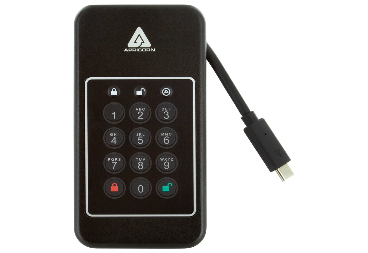 ★ポイント10倍★ 4/4~4/10 お買い物マラソン(要エントリー) Apricorn Aegis NVX - NVMe SSD USB 3.2 Type-C ANVX-500GB
