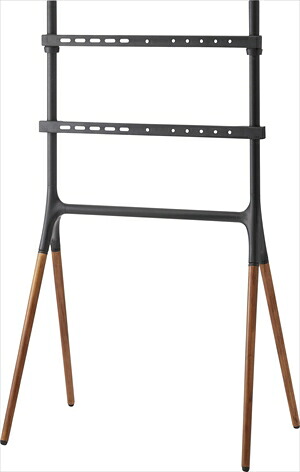 ★ポイント10倍★ 4/4~4/10 お買い物マラソン(要エントリー) 東谷 テレビスタンド ブラック TS-21BK テレビスタンド テレビ台 TVスタンド TV台 イーゼルタイプ ハイタイプ おしゃれ 自立式 天然木 32～55型対応 高さ調節 転倒防止金具付 ケーブルフ