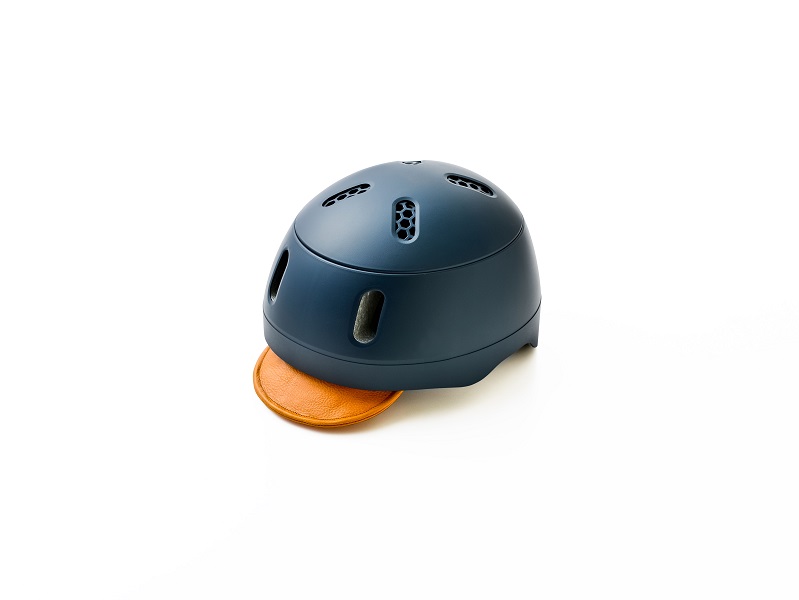 ★ポイント10倍★ 4/4~4/10 お買い物マラソン(要エントリー) kumoa KS004ANV_L kumoa Leather visor Navy 自転車 ヘルメット
