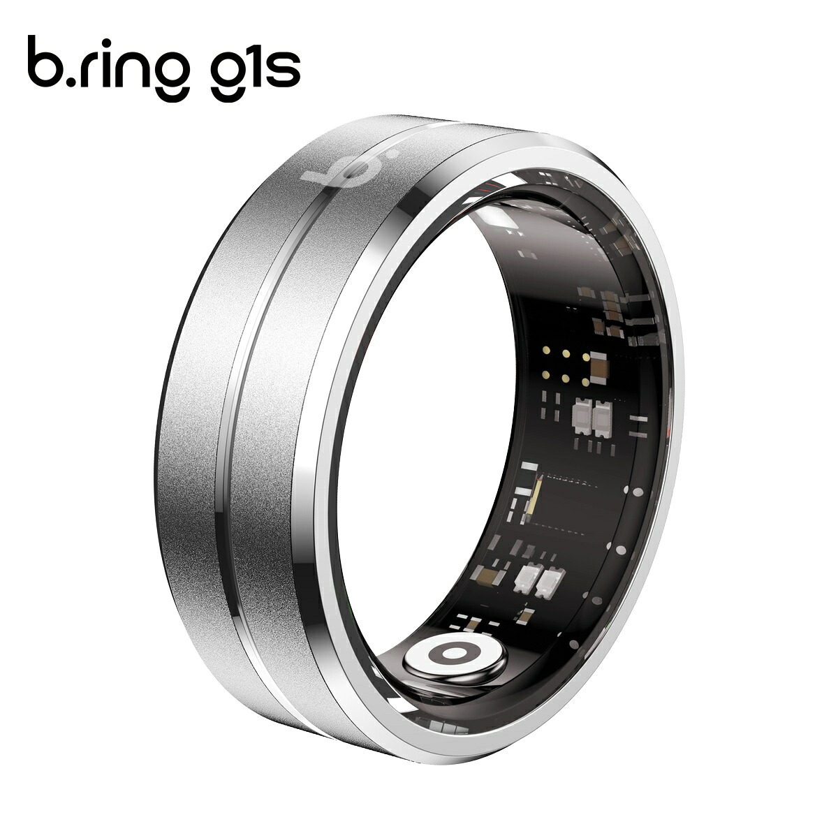★ポイント10倍★ 7/19~7/26 お買い物マラソン(要エントリー) b.ring G1S ステンレス AIスマートリング 8号(内周57.5mm)シルバー BS086SSVRNG2 ウェアラブル デバイス 健康 測定 ヘルスケア 睡眠 データ収集|HALLOC 店