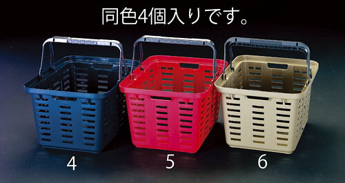 ★ポイント10倍★ 4/4~4/10 お買い物マラソン(要エントリー) 370x320x245mm/15L バスケット(緑/4個)