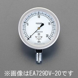 ★ポイント10倍★ 7/19~7/26 お買い物マラソン(要エントリー) G 1/4"/ 60mm/0- 30KPa 微圧計｜HALLOC　店