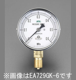 ★ポイント10倍★ 4/14~4/17 お買い物マラソン(要エントリー) 60mm/ 0-10MPa 圧力計(耐脈動圧形)