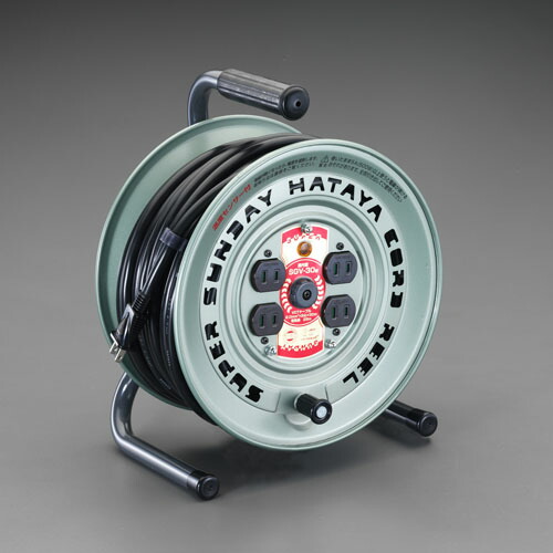 ★ポイント10倍★ 4/14~4/17 お買い物マラソン(要エントリー) AC125V/15A/50m コードリール(サーモカット付)