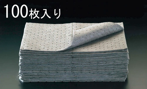 ★ポイント10倍★ 4/4~4/10 お買い物マラソン(要エントリー) 410x510x3mm 吸収マット(油・液体用/100枚)
