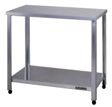 ★ポイント10倍★ 7/19~7/26 お買い物マラソン(要エントリー) 750x450x800mm 作業台(二段/ｽﾃﾝﾚｽ製)｜HALLOC　店
