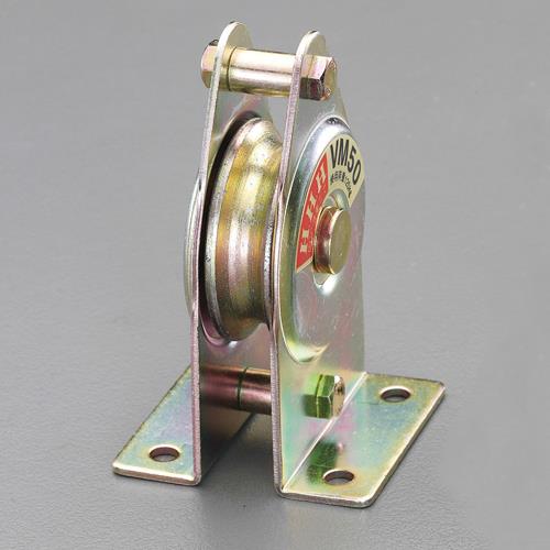 ★ポイント10倍★ 4/14~4/17 お買い物マラソン(要エントリー) 75mm/250kg 縦型固定滑車(1車/ﾒﾀﾙ)