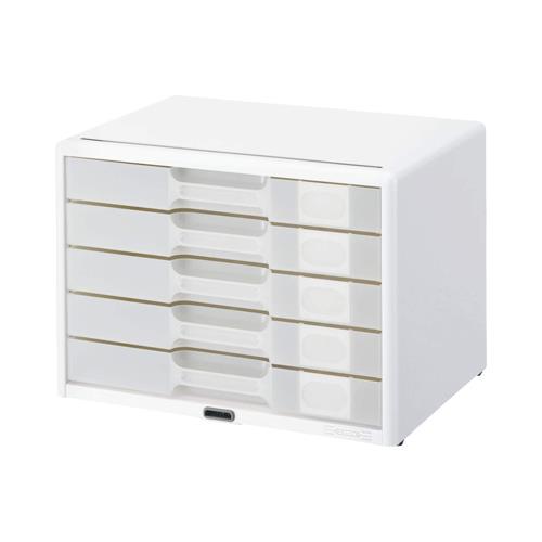 ★ポイント10倍★ 4/14~4/17 お買い物マラソン(要エントリー) 349x253x250mm/5段 レターケース(ｶｷﾞ付)