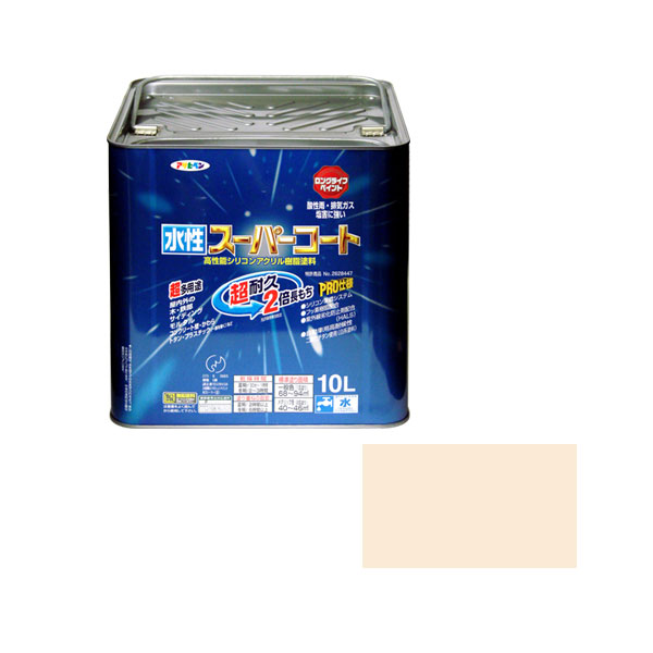 ★ポイント10倍★ 4/4~4/10 お買い物マラソン(要エントリー) AP 水性スーパーコート 10L ミルキーホワイト