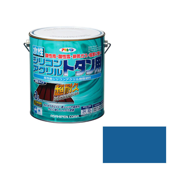 ★ポイント10倍★ 4/14~4/17 お買い物マラソン(要エントリー) AP 水性シリコンアクリルトタン用 3L スカイブルー