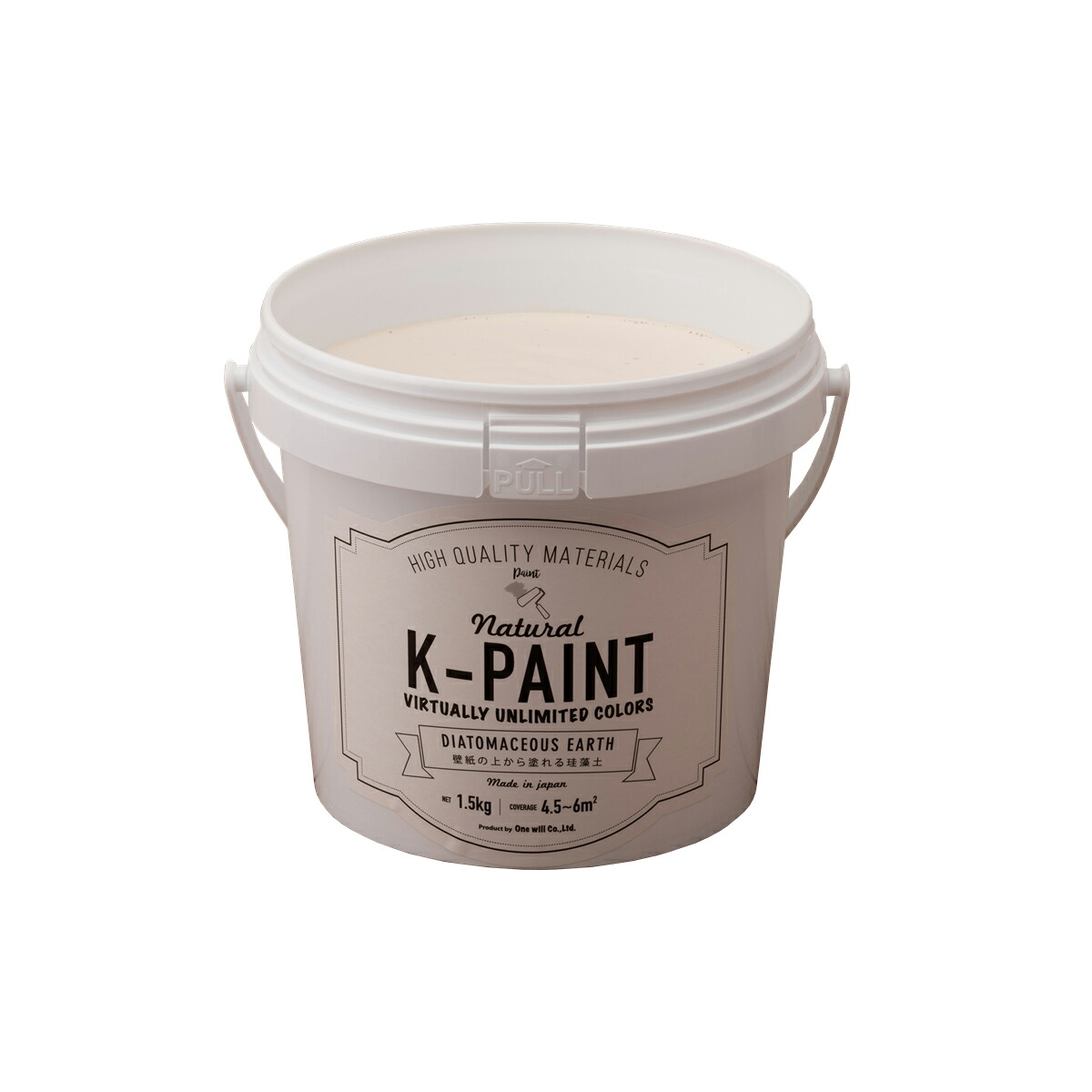 ★ポイント10倍★ 4/4~4/10 お買い物マラソン(要エントリー) ワンウィル ﾜﾝｳｨﾙ K-PAINT 珪藻土 1.5kg ﾎﾜｲﾄ