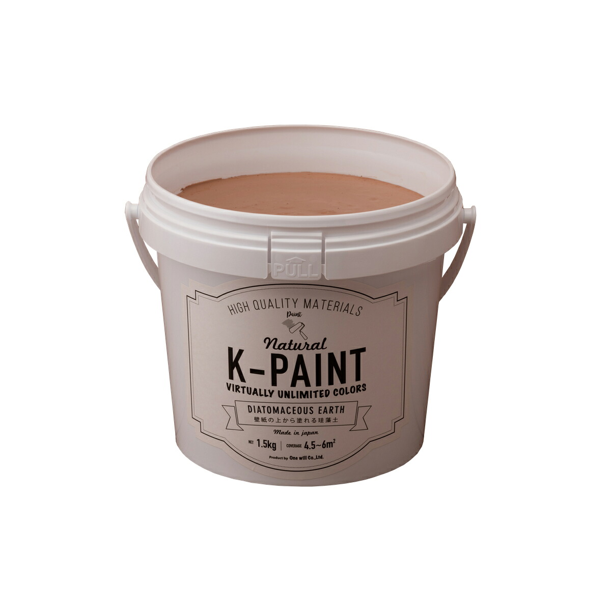 ★ポイント10倍★ 4/4~4/10 お買い物マラソン(要エントリー) ワンウィル ﾜﾝｳｨﾙ K-PAINT 珪藻土 1.5kg ﾀﾝﾌﾞﾗｳﾝ