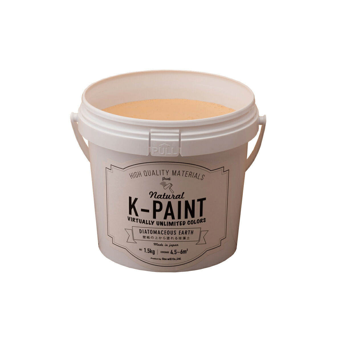 ★ポイント10倍★ 4/4~4/10 お買い物マラソン(要エントリー) ワンウィル ﾜﾝｳｨﾙ K-PAINT 珪藻土 1.5kg ｱﾌﾟﾘｺｯﾄ