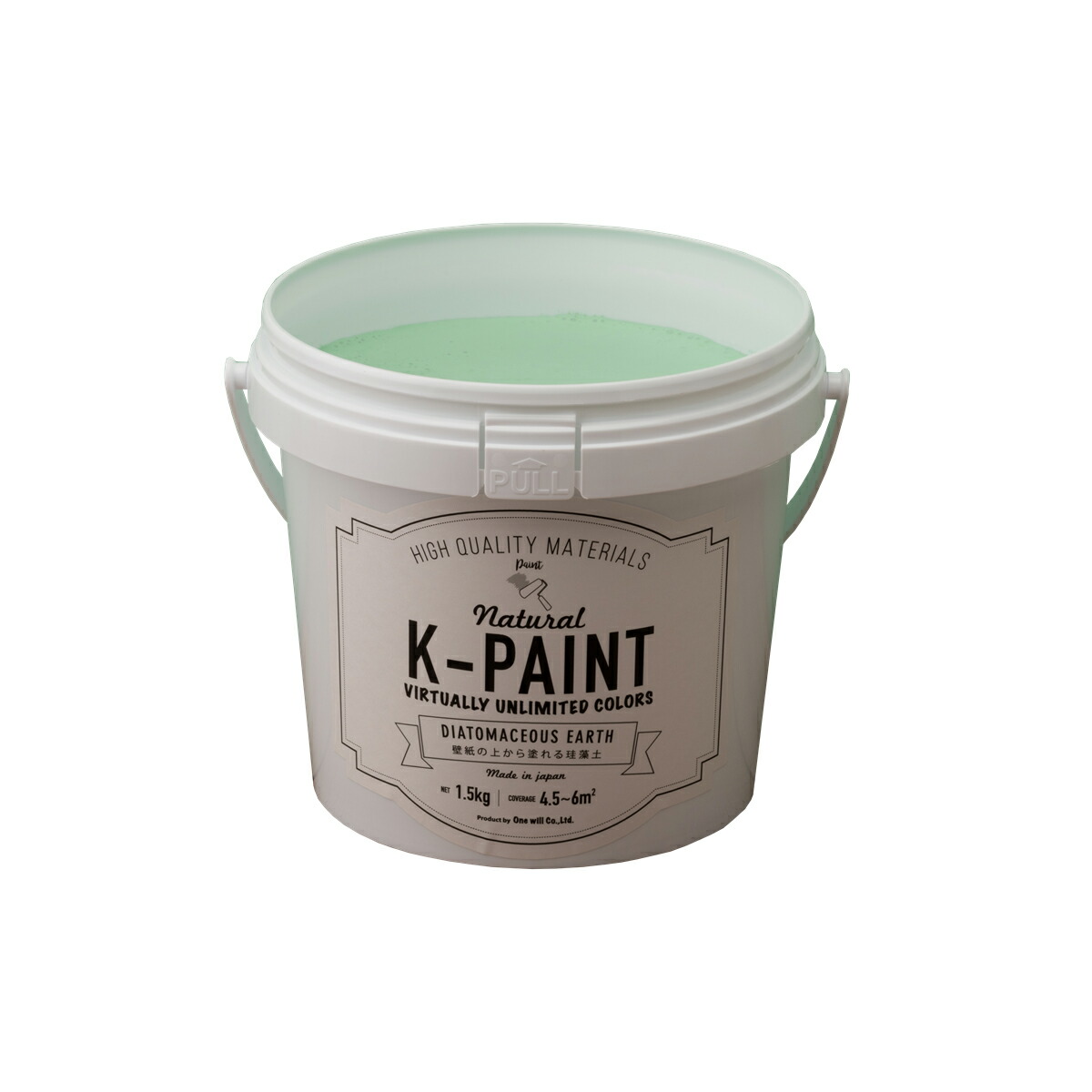 ★ポイント10倍★ 4/4~4/10 お買い物マラソン(要エントリー) ワンウィル ﾜﾝｳｨﾙ K-PAINT 珪藻土 1.5kg ﾐﾝﾄｸﾞﾘｰﾝ 6,944円