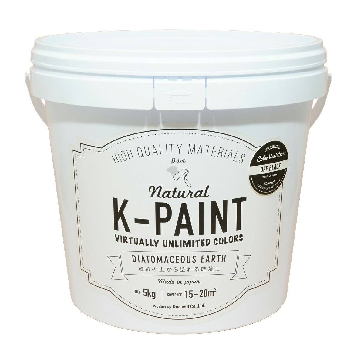 ★尖んがり10倍★ 百貨店SAIL(6/4~6/11) ※要エントリー ワンウィル ﾜﾝｳｨﾙ K-PAINT ケイ藻土 5kg ｵﾌﾌﾞﾗｯｸ