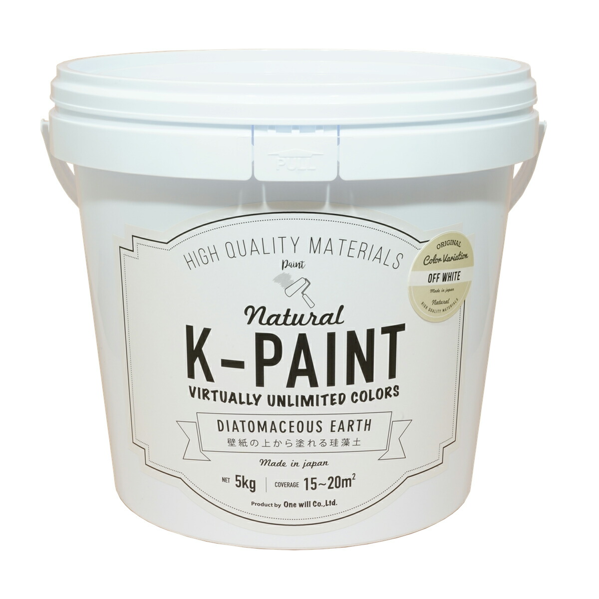 ★尖んがり10倍★ 百貨店SAIL(6/4~6/11) ※要エントリー ワンウィル ﾜﾝｳｨﾙ K-PAINT ケイ藻土 5kg ｵﾌﾎﾜｲﾄ