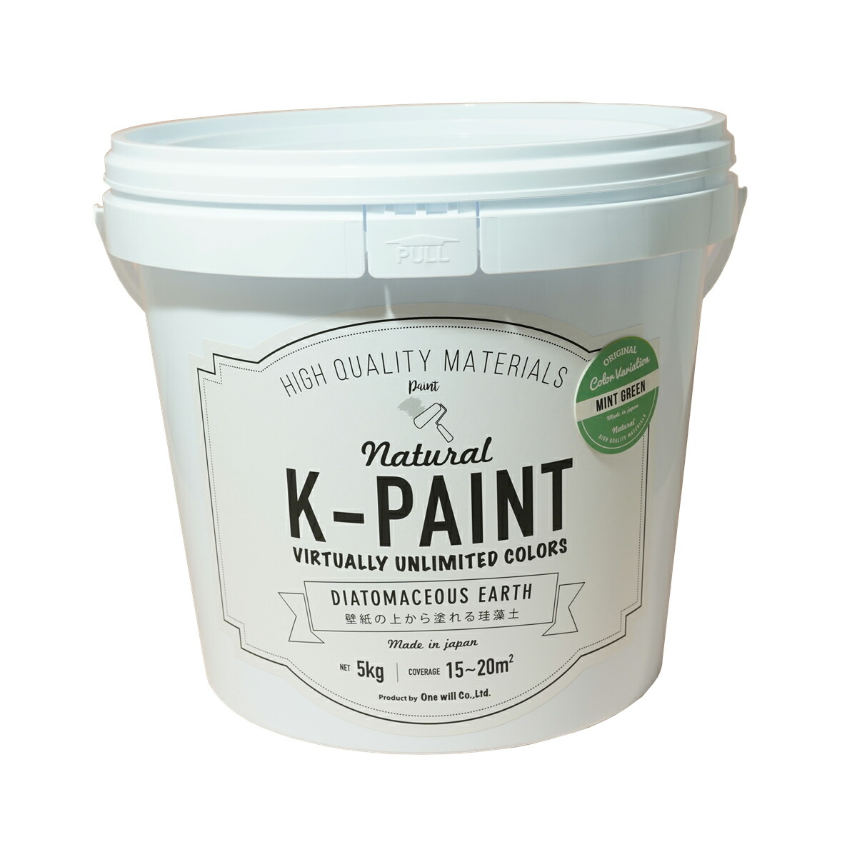 ★尖んがり10倍★ 百貨店SAIL(6/4~6/11) ※要エントリー ワンウィル ﾜﾝｳｨﾙ K-PAINT ケイ藻土 5kg ﾐﾝﾄｸﾞﾘｰﾝ