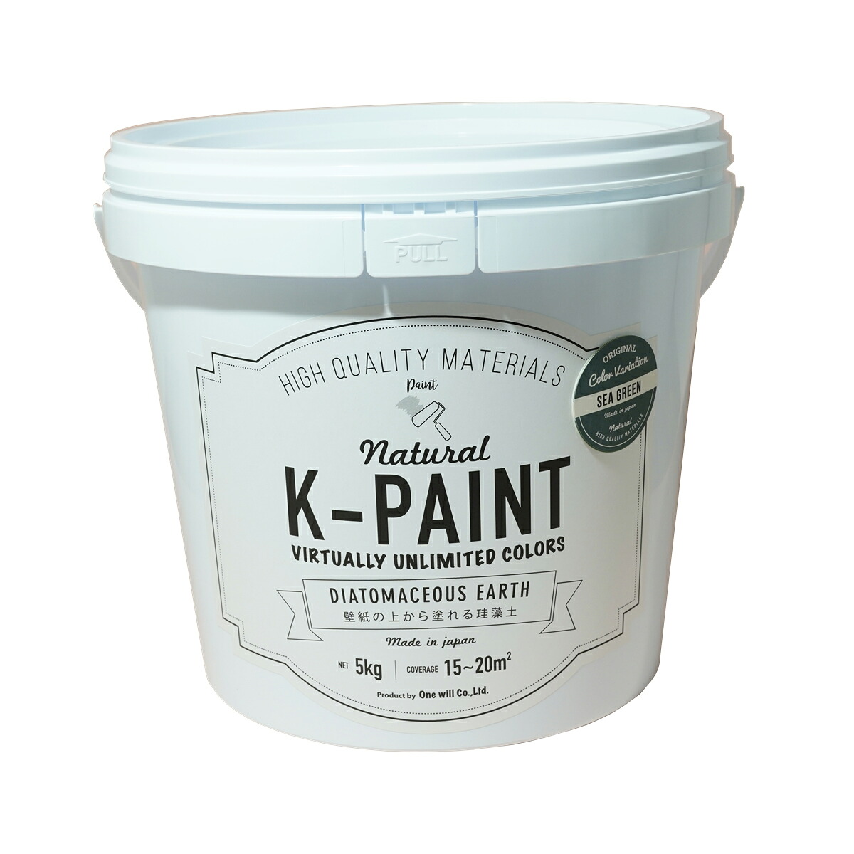 ★尖んがり10倍★ 百貨店SAIL(6/4~6/11) ※要エントリー ワンウィル ﾜﾝｳｨﾙ K-PAINT ケイ藻土 5kg ｼｰｸﾞﾘｰﾝ