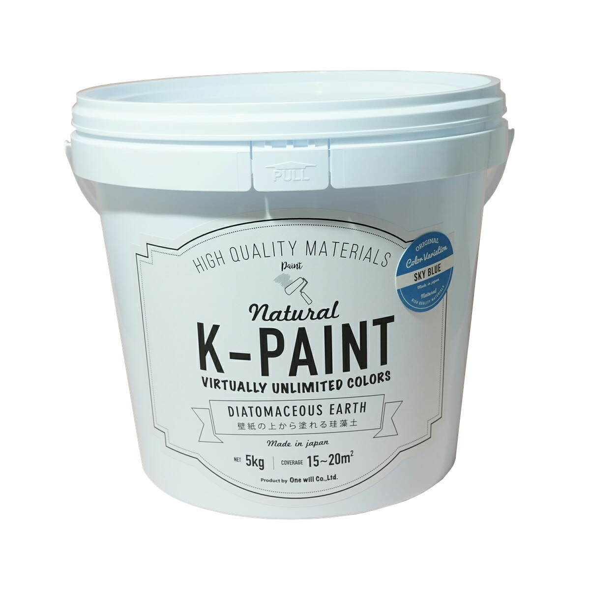 ★尖んがり10倍★ 百貨店SAIL(6/4~6/11) ※要エントリー ワンウィル ﾜﾝｳｨﾙ K-PAINT ケイ藻土 5kg ｽｶｲﾌﾞﾙｰ