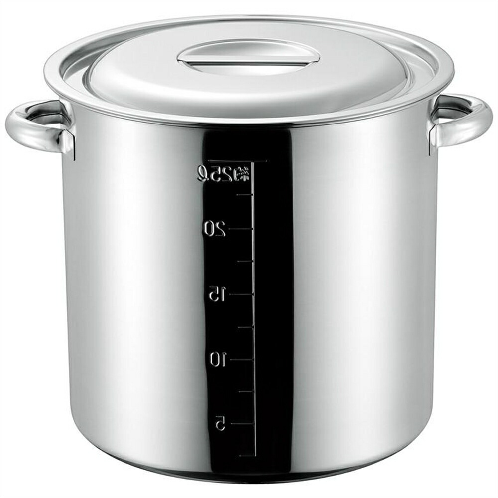 ★ポイント10倍★ 4/4~4/10 お買い物マラソン(要エントリー) 赤川器物製作所 モリブデン 目盛付 寸胴鍋 45cm 取手付き