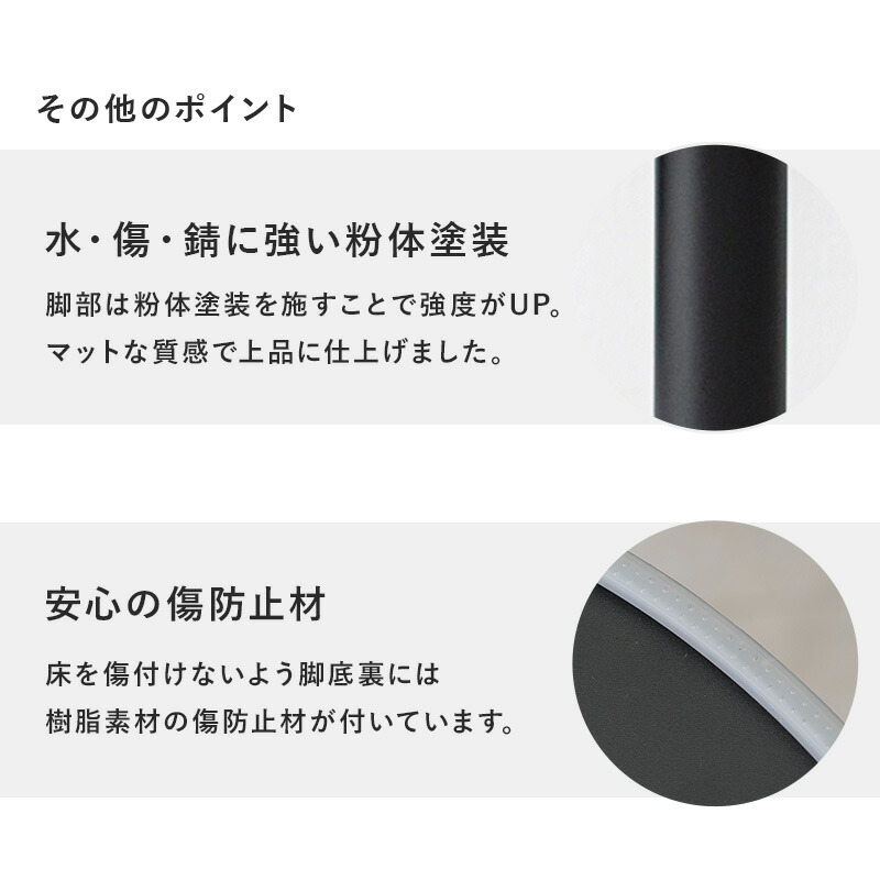 萩原 カフェテーブル 丸型 マーブルブラック LT-4918MBK インテリア