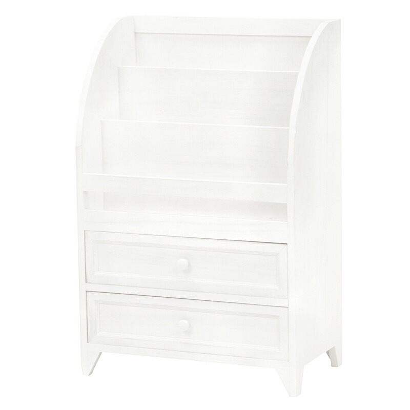 ★ポイント10倍★ 4/4~4/10 お買い物マラソン(要エントリー) 萩原 マガジンラック(アンティークホワイト) MCC-6188AW インテリア 家具 収納家具-本棚・ラック・カラーボックス-インテリア・寝具・収納