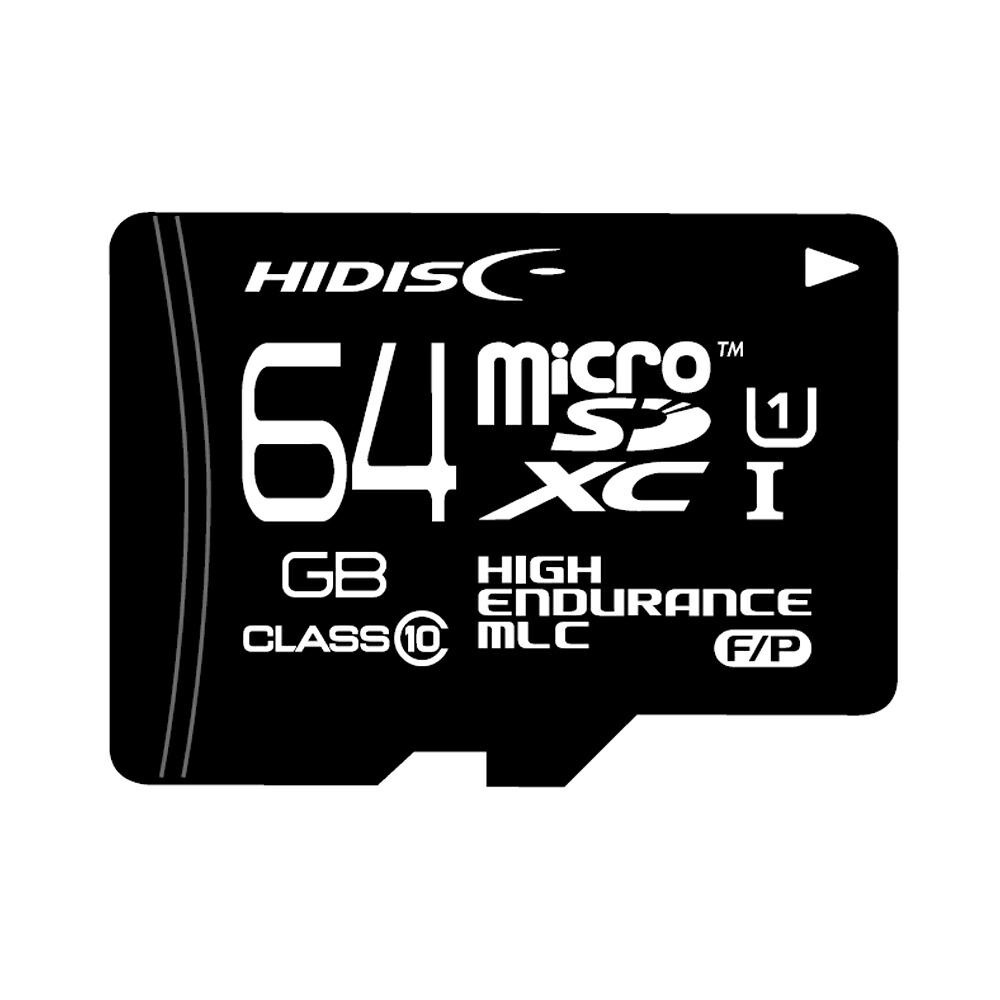★ポイント10倍★ 4/14~4/17 お買い物マラソン(要エントリー) HIDISC KIOXIA製MLCチップ採用 高耐久 microSDXCカード 64GB メモリーカード 記憶媒体 記憶 大容量 小型