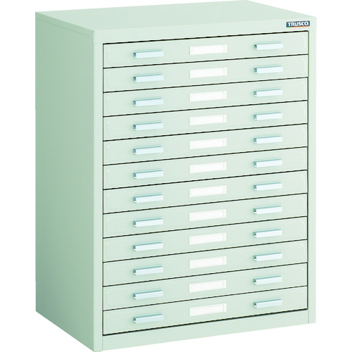 ★ポイント10倍★ 4/4~4/10 お買い物マラソン(要エントリー) TRUSCO マップケース スチール A3X12段 541X360XH700 A3-1W12