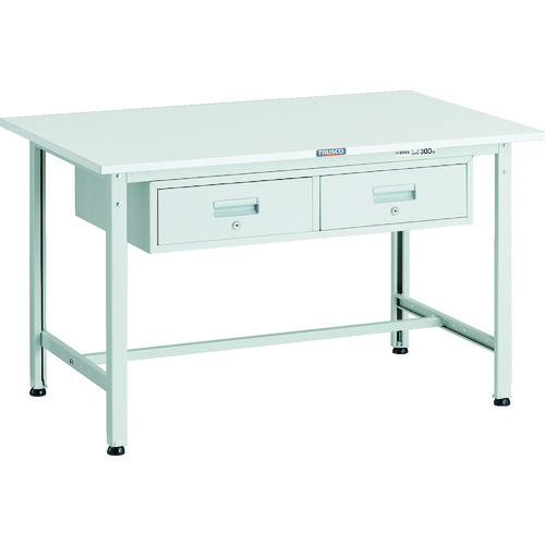 ★ポイント10倍★ 4/4~4/10 お買い物マラソン(要エントリー) TRUSCO AE型作業台 1200X750XH740 2列引出し付 W色 AE-1200FL2 W