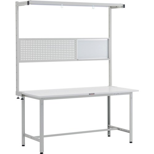 ★ポイント10倍★ 4/14~4/17 お買い物マラソン(要エントリー) TRUSCO AE型作業台 W1500XD750 ツールハンガーフルセット付 W色 AE-1500THFS W