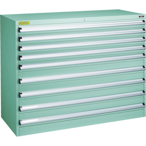 ★ポイント10倍★ 4/14~4/17 お買い物マラソン(要エントリー) TRUSCO VE13S型キャビネット 1300X550XH1000 引出9段 VE13S-1006
