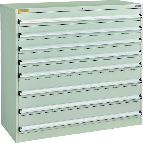 ★ポイント10倍★ 4/14~4/17 お買い物マラソン(要エントリー) TRUSCO VE13S型キャビネット 1300X550XH1200 引出8段 VE13S-1205-W