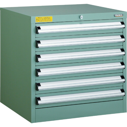 ★ポイント10倍★ 4/14~4/17 お買い物マラソン(要エントリー) TRUSCO VE6S型キャビネット 600X550XH600 引出6段 VE6S-604