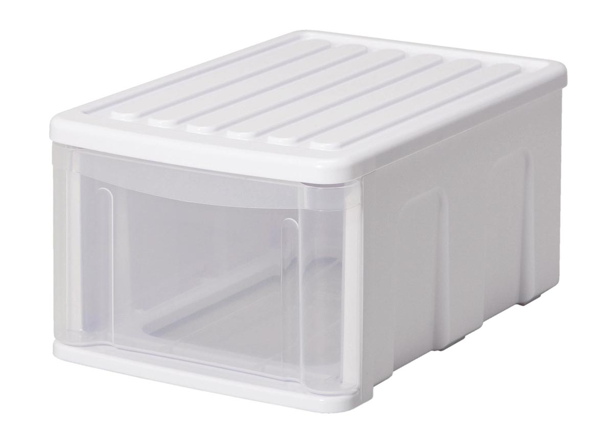 （まとめ）サンコープラスティック ブリオ A4深型1段ケース ホワイト（×5セット）(代引不可)