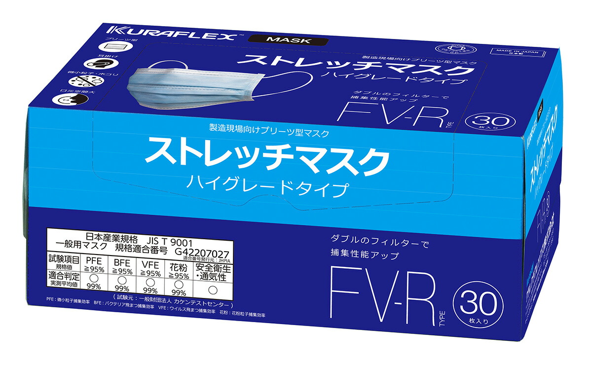 ★ポイント10倍★ 4/4~4/10 お買い物マラソン(要エントリー) クラレ ストレッチマスク クリーン・洗浄・保護具 マスク 簡易マスク
