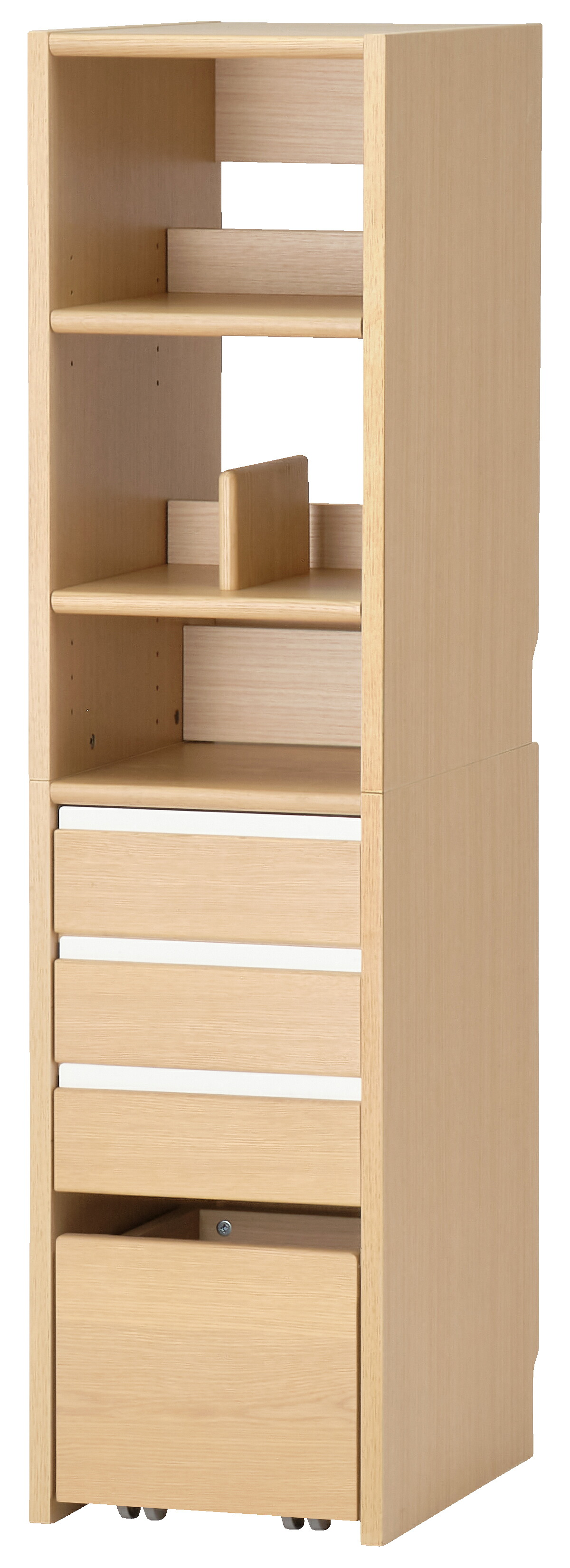★尖んがり10倍★ 百貨店SAIL(6/4~6/11) ※要エントリー Fit-インチ Desk Lenos キャビネットシェルフ FDB-710-MOWH 調度品 室内装飾 やって行く 材木 机 腰掛け 学びとる ちびっ子