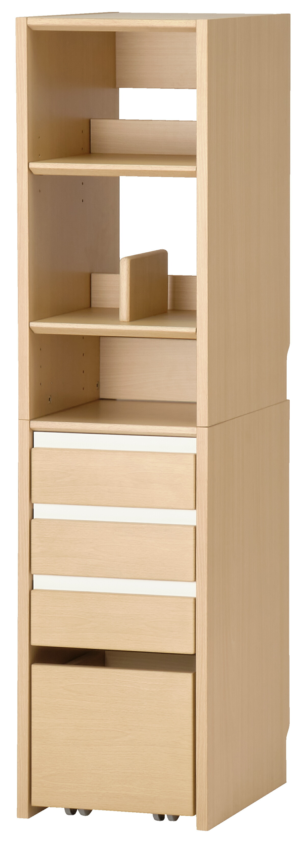 ★ポイント10倍★ 4/4~4/10 お買い物マラソン(要エントリー) Fit-in Desk Famio キャビネットシェルフ FDB-810-MOWH 家具 インテリア 生活 木材 机 椅子 学習 子供