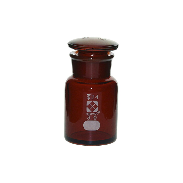 ★ポイント10倍★ 4/14~4/17 お買い物マラソン(要エントリー) 試薬びん 広口 茶褐色 30mL 入数:10個 017080-30A
